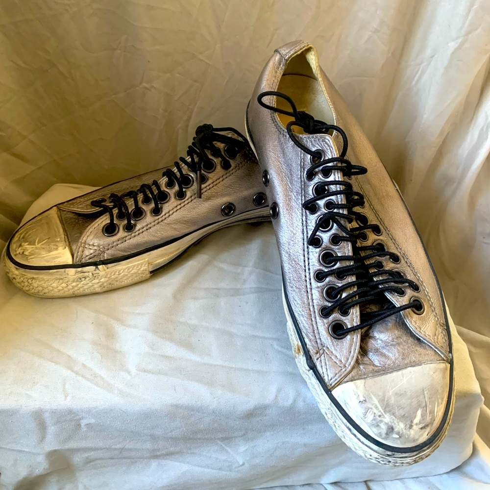 Converse x John Varvatos, distressed multi-eyelet, silver leather, RARE,…